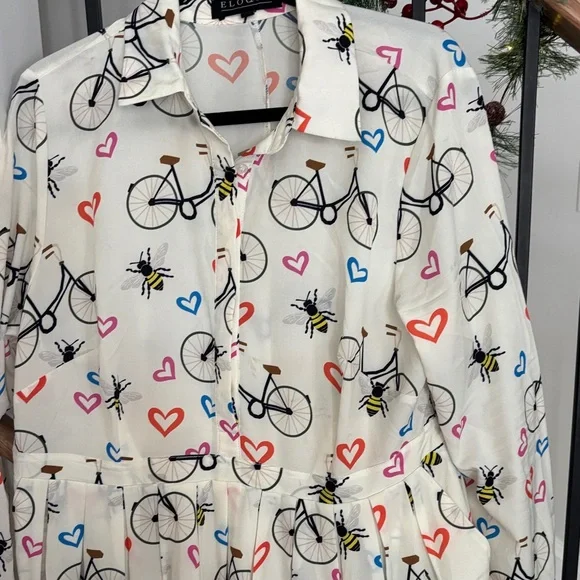 Eloquii Bicycle Print Dress size 14 - Picture 7 of 7